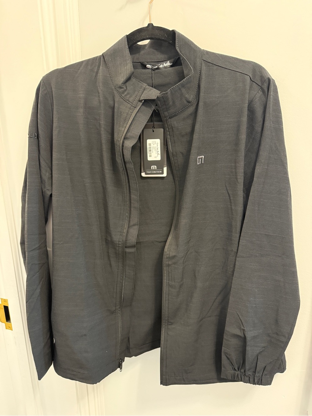 Charcoal Black Lightweight Zip Jacket